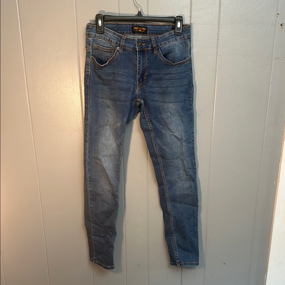 Ring of Fire Blue Skinny Jeans Womens 30x30